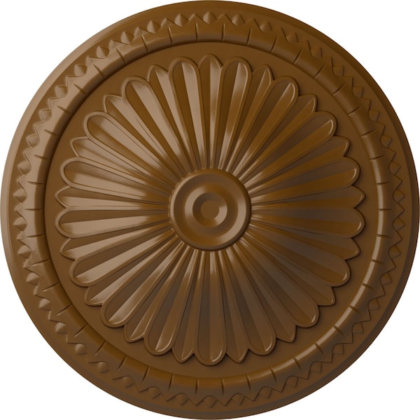 Ekena Millwork Alexa Ceiling Medallion (Fits Canopies up to 3"), Hand-Painted Smokey Topaz, 15"OD x 1 3/4"P CM14AXSTF - main